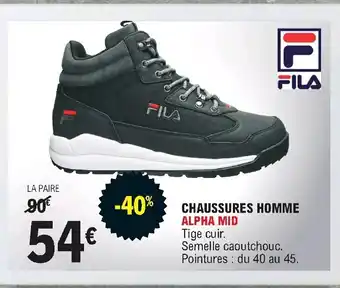 E.Leclerc Sport Chaussures Homme offre