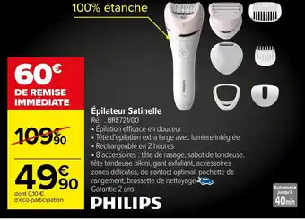 Carrefour Épilateur Satinelle offre