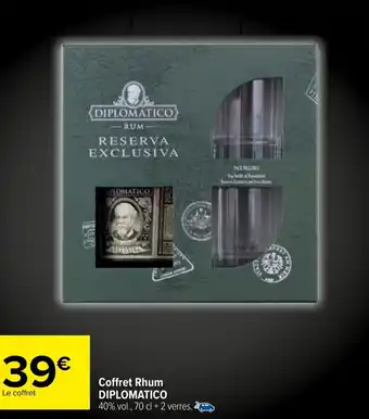Carrefour Coffret Rhum Diplomatico offre