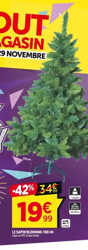 Centrakor Le sapin blooming 150 cm offre