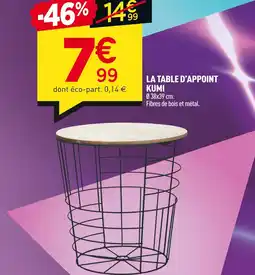 Centrakor La table d'appoint kumi offre
