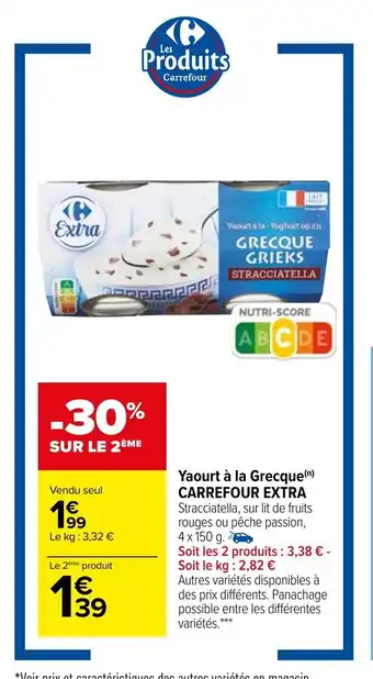 Carrefour Yaourt A La Grecque Carrefour Extra offre