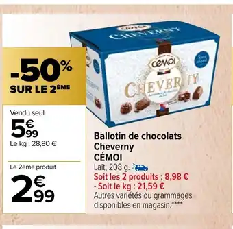 Ballotin De Chocolats Cheverny Cemoi