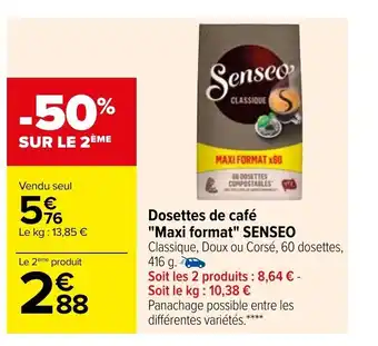 Dosettes De Café "Maxi Format" Senseo