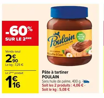 Carrefour Paté A Tartiner Poulain offre