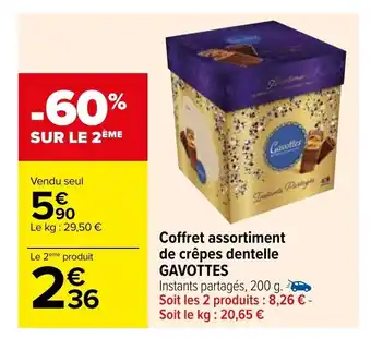 Carrefour Coffret Assortiment De Crépes Dentelle Gavottes offre