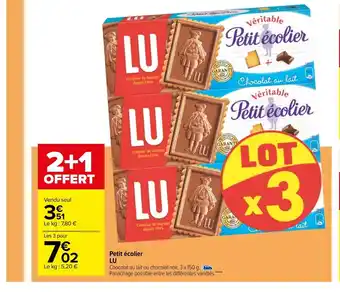 Carrefour Petit écolier Lu offre