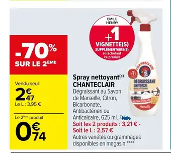 Carrefour Spray Nettoyant Chanteclair offre