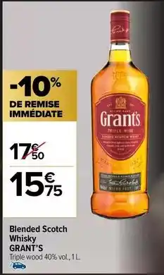 Carrefour Drive Grant's - blended scotch whisky offre