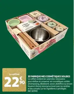 Auchan Je fabrique mes cosmétiques solides offre