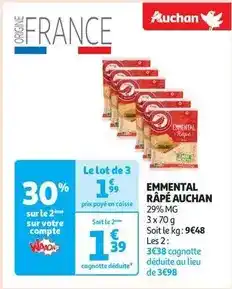 Auchan Supermarché Auchan - emmental rape offre
