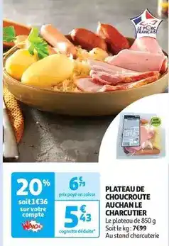Auchan Auchan - plateau de choucroute le charcutier offre