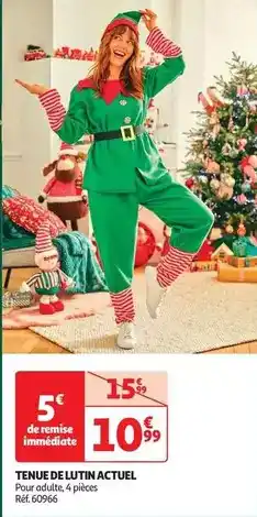 Auchan Actuel - tenue de lutin offre