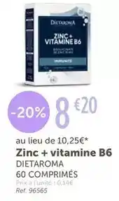 L'Eau Vive Zinc + vitamine b6 offre