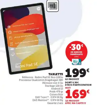 Hyper U Tablette offre