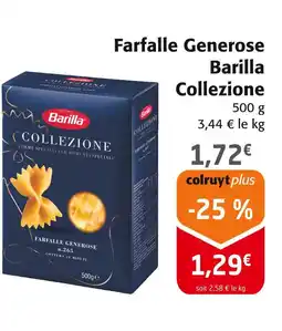 Colruyt BARILLA Farfalle generose collezione offre