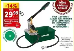 Lidl PARKSIDE Pompe d'épreuve manuelle offre