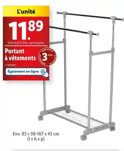 Lidl Portant à vêtements offre