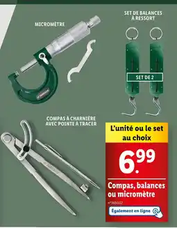 Lidl PARKSIDE Compas, balances ou micromètre offre