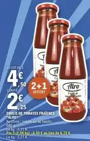 E.Leclerc Alro - coulis de tomates fraiches offre