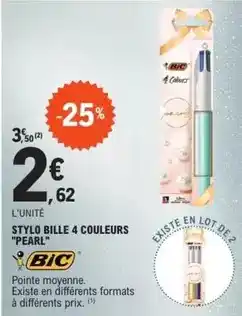 E.Leclerc Bic - stylo bille 4 couleurs offre