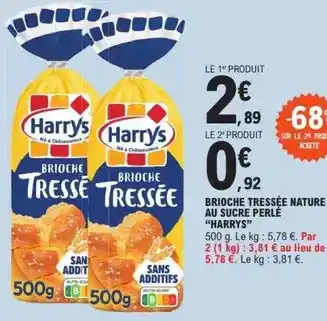 E.Leclerc Harry's - brioche tressée nature au sucre perlé offre