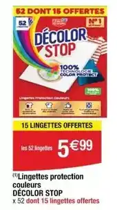 Cora x Carrefour Decolor stop - lingettes protection couleurs offre