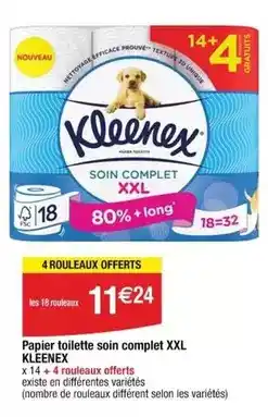 Cora x Carrefour Kleenex - papier toilette soin complet xxl offre
