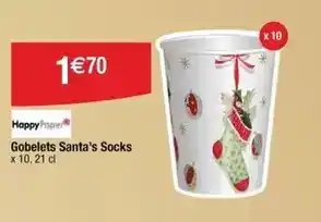 Cora Gobelets santa's socks offre