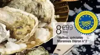 Cora Huitres spéciales marennes oléron n°2 offre