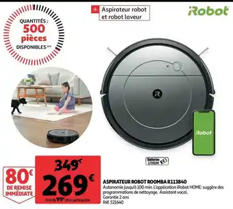 Auchan Irobot aspirateur robot roomba r113840 offre