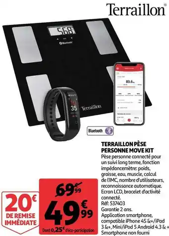 Auchan Terraillon terraillon pèse personne move kit offre