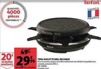 Auchan Tefal raclette grill re12a810 offre