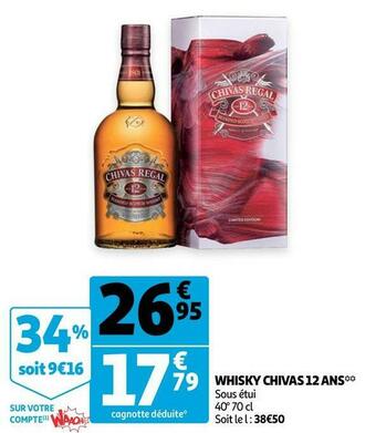 Auchan Chivas whisky chivas 12 ans offre