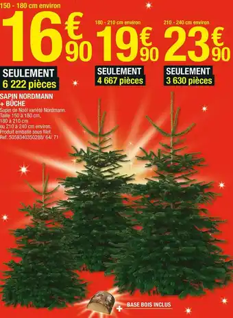 Brico Dépôt Sapin nordmann + bûche offre