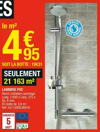 Brico Dépôt Lambris pvc offre