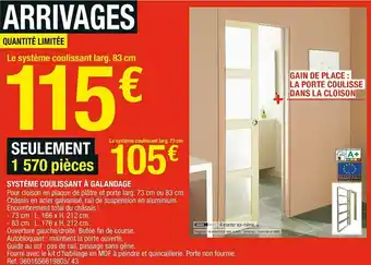 Brico Dépôt Système coulissant à galandage offre