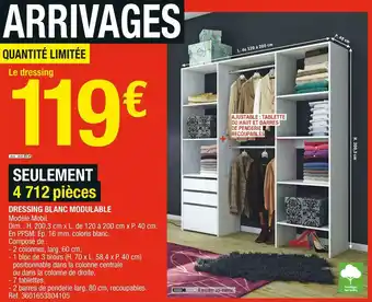 Brico Dépôt Dressing blanc modulable offre