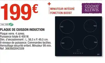 Cooke & lewis plaque de cuisson induction