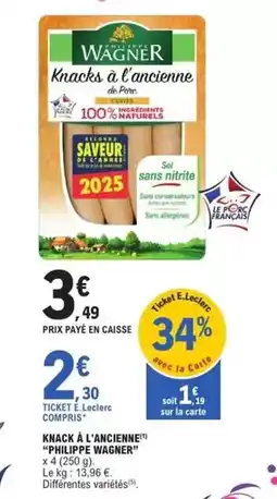 E.Leclerc Boîte rectangle sucre père noël et rennes décor embosse offre