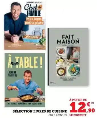 Super U Sélection livres de cuisine offre