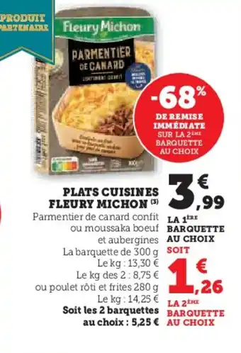 Super U FLEURY MICHON Plats cuisines offre