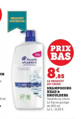 Super U HEAD & SHOULDERS Shampooing offre