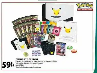 Auchan Coffret Kit Elite 25 Ans Pokémon offre