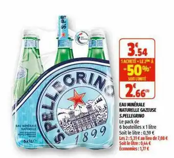 Coccinelle Express Eau Minérale Naturelle Gazeuse S.pellegrino offre