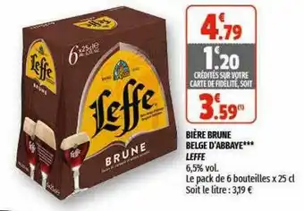 Coccinelle Express Bière Brune Belge D'abbaye Leffe offre