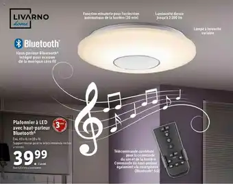 Lidl Plafonnier à Led Avec Haut-parleur Bluetooth offre