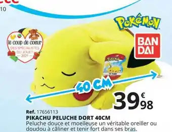 Pikachu Peluche Dort 40cm