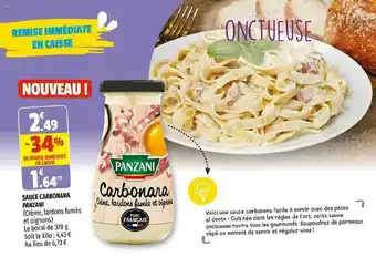 Coccinelle Supermarché Sauce Carbonara Panzani offre