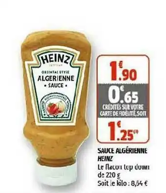 Coccinelle Supermarché Sauce Algérienne Heinz offre